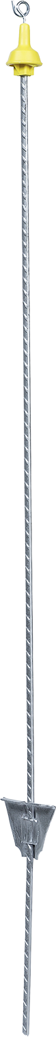Federstahlpfahl Spezial, Länge 1,07 m, Zaunhöhe 0,83 m, silber lackiert