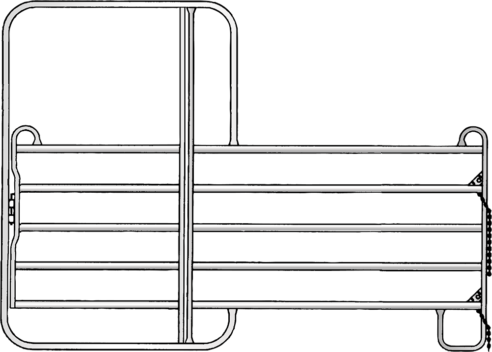 Panel-5 mit Tor, Länge 3,00 m, Höhe 2,20 m