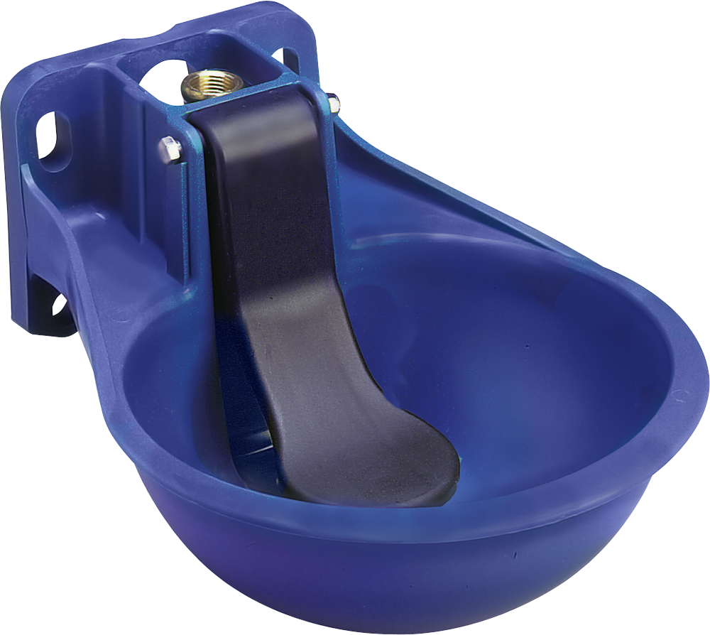 Zungenventil-Becken Compact, Kunststoffschale, waagrechte Zunge