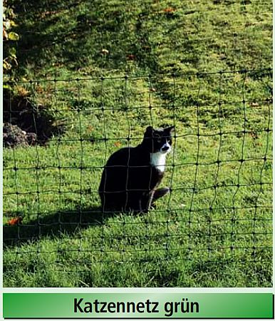 Euro Katzen-Netz 75/1, grün, Länge 25 m
