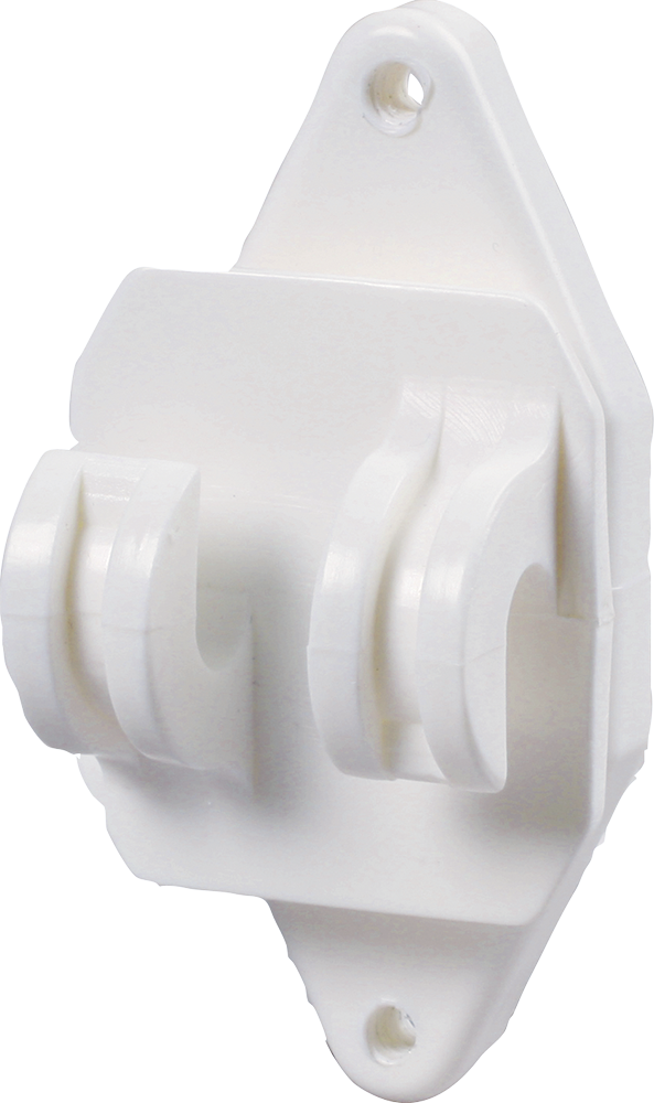 25 Stk. Festzaun-Isolator, weiss, für Seil und HippoWire