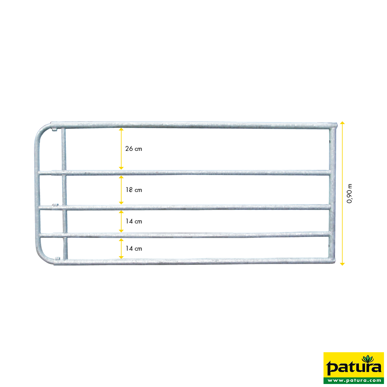 373040 Patura Profi-Weidezauntor, Höhe 90 cm, Länge 3,0 m bis 4,0 m
