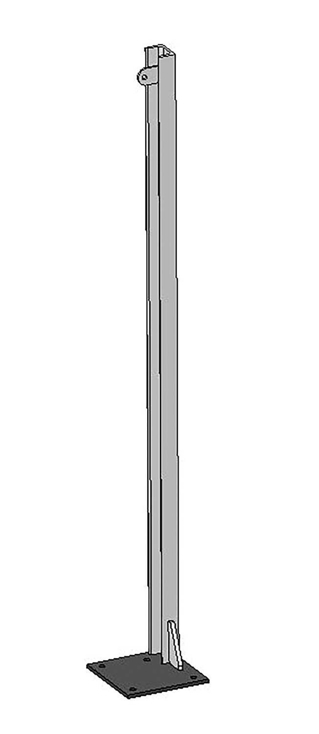 U-Profil 65x42x5,5mm, L=1,45 m mit Bodenplatte rechts, vz