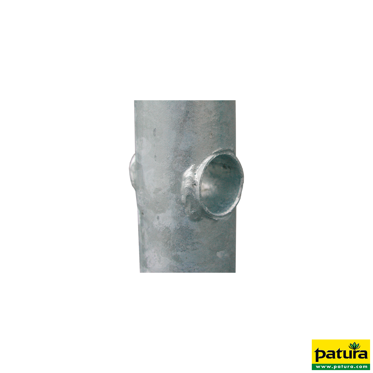 Patura Profi-Weidezauntor, Detail: Öffnung für Augenschraube