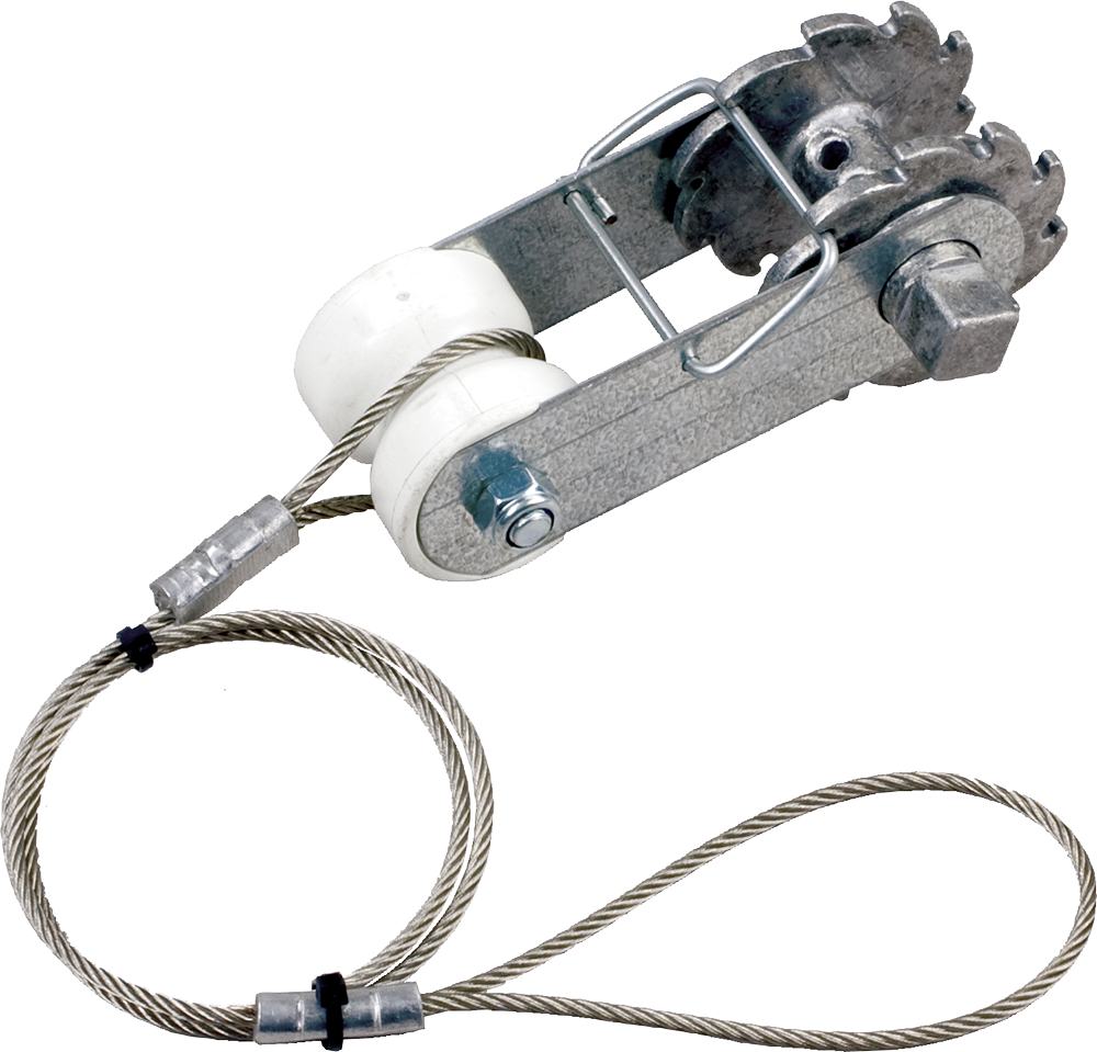 2 Stk. Ratschenspanner mit Isolator und Seil