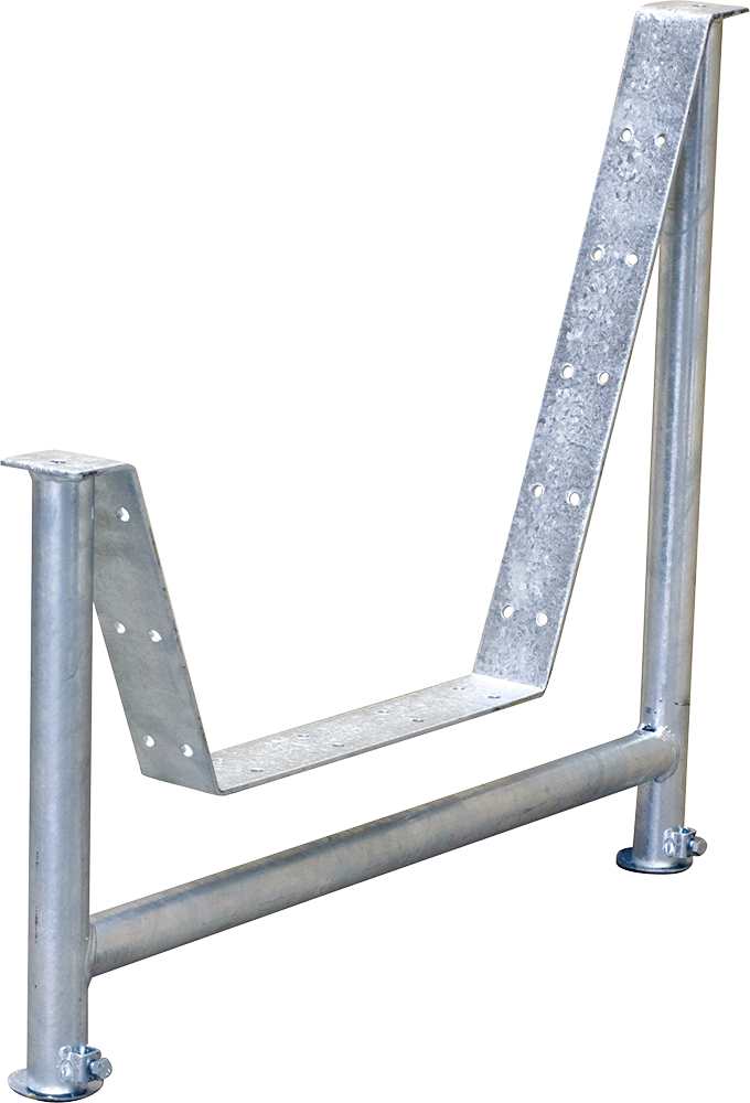 Krippenständer für Holzbohlen, höhenverstellbar