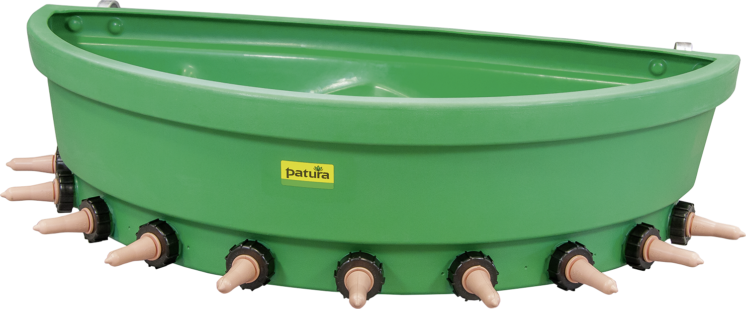 Kälber-Bar, 10 Nuckel, halbrund