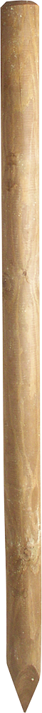 1,50 m Ø 7 cm Holzpfosten, imprägniert, gespitzt
