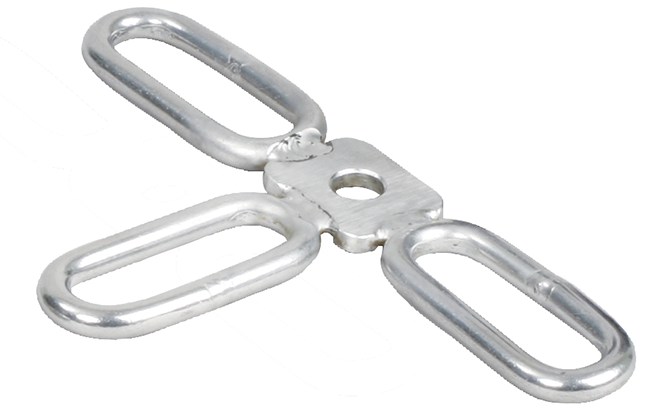 3 Stk. Einhängelaschen 3-fach, für T-Pfosten-Isolatoren mit Stift