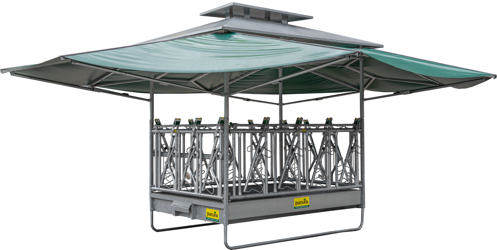 30353511 Patura Klima Großballenraufe mit Sicherheits-Fangfressgittern