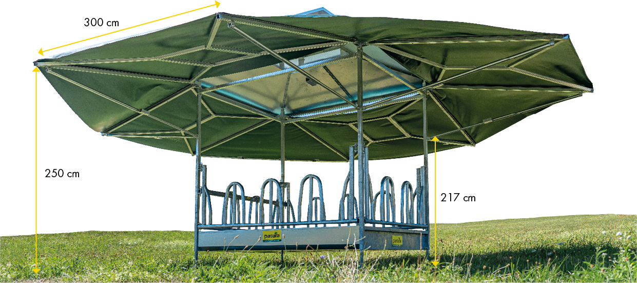 303660 Patura Dach für Klima-Raufe, für Großballenraufen, Maße