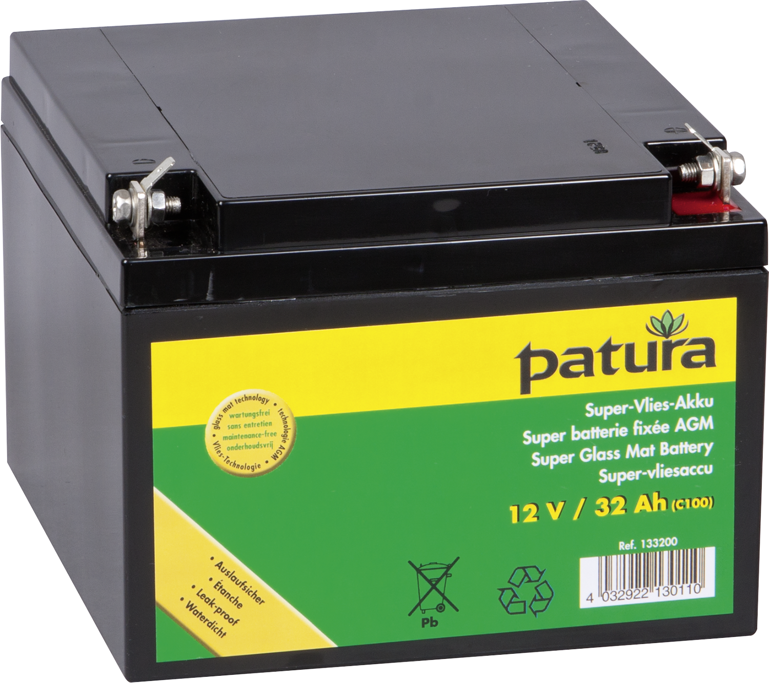 133200 Patura Super-Vlies-Akku 12 V, 32 Ah