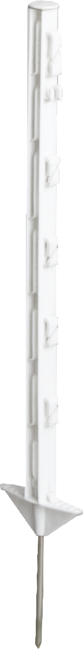 10 Stk. 0,73 m Kunststoffpfahl, 5 Drahthalter