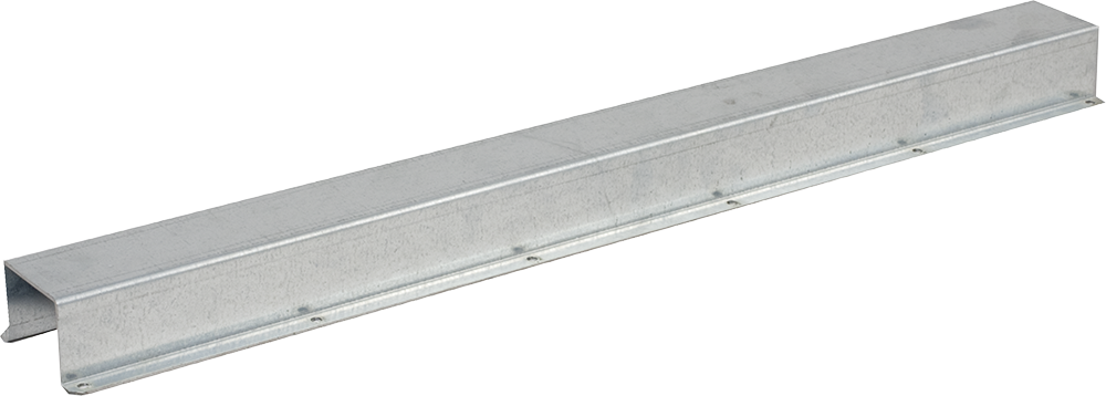 Rohrschutz Edelstahl, 100 x 21 x 6 cm