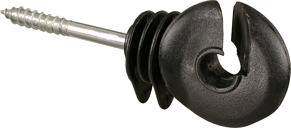 25 Stk. Ringisolator mit durchgehender Stütze, schwarz