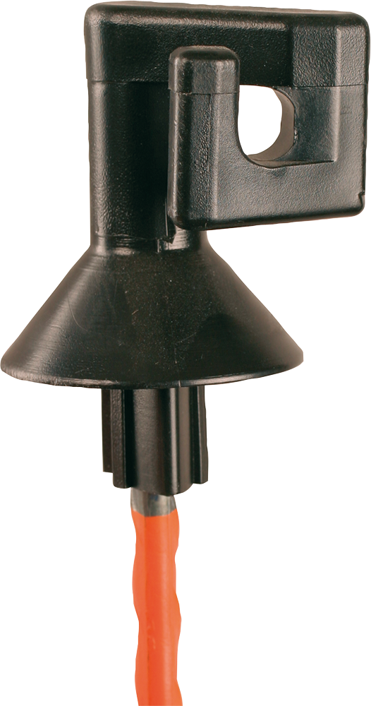 25 Stk. Ersatzisolator mit Kunststoff-Öse für Federstahlpfahl oval (10 x 5,5 mm)