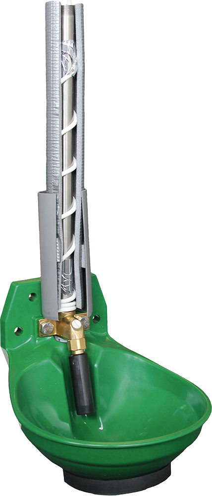 Rohrventil-Becken Mod. 12P-HK, heizbar mit 3/4" Messingventil