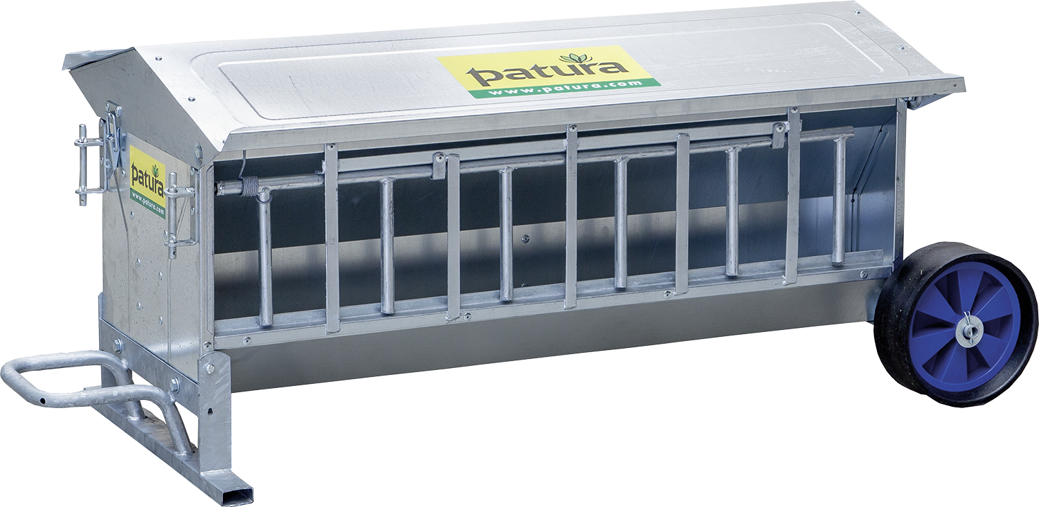 Lämmer-Futterautomat, L=1,25 m, Inhalt ca. 120 Liter