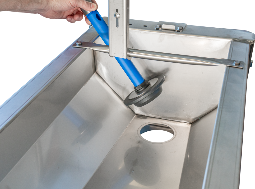 Patura Schnellablauftrog 1306714, Länge 1,40 m, 100 Liter, Detail Ablauf 4