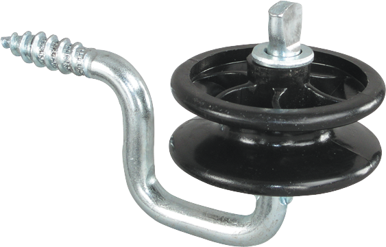 10 Stk. Eckrolle für Holzpfähle, mit Holzgewinde