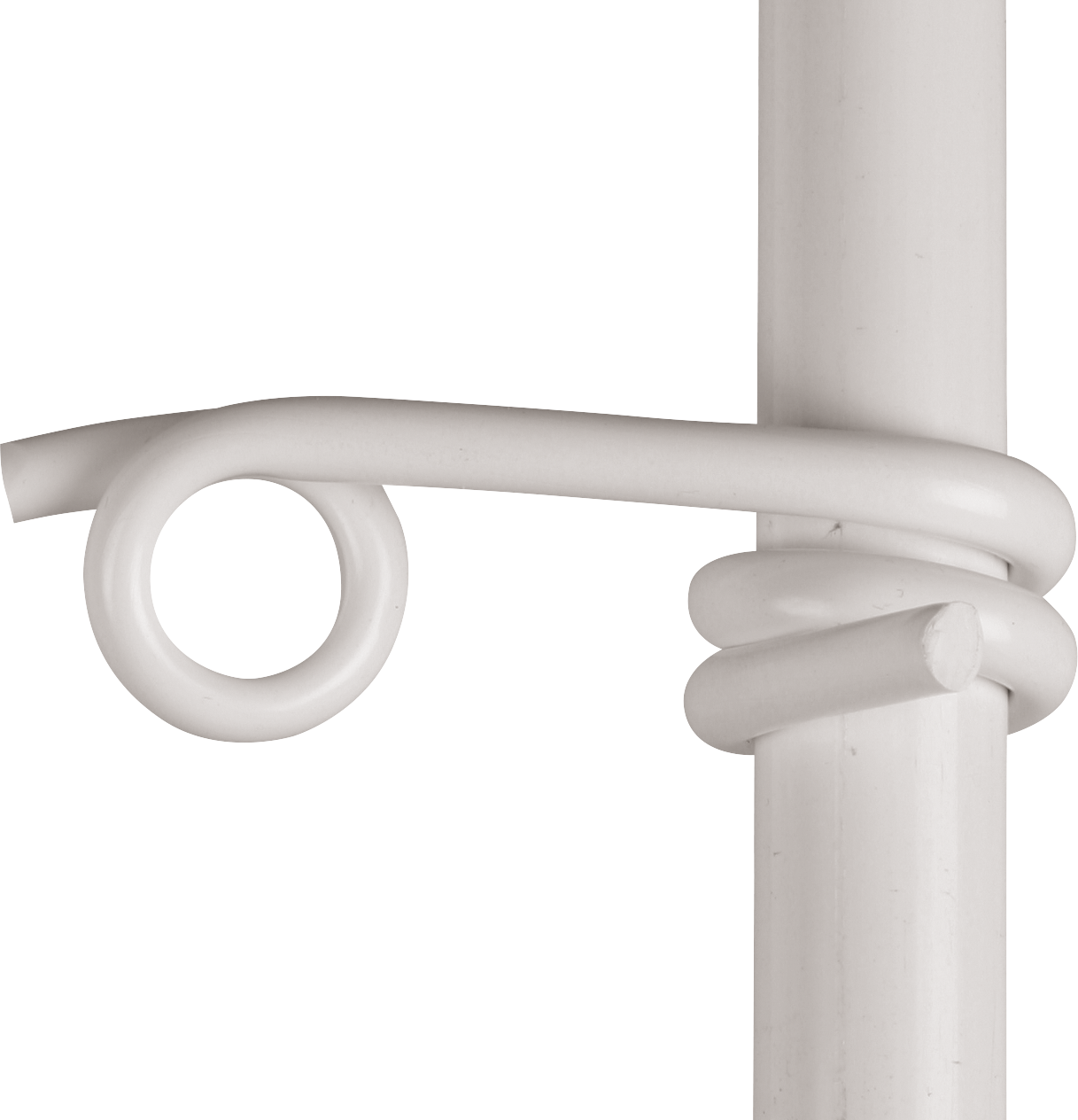 25 Stk. Kunststofföse weiß, für Litzen und Seile, für Pfähle mit 10 mm Durchmesser