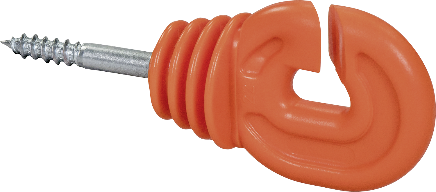 25 Stk. Super-Ringisolator, mit Holzgewinde, rot, 6 mm Schaft