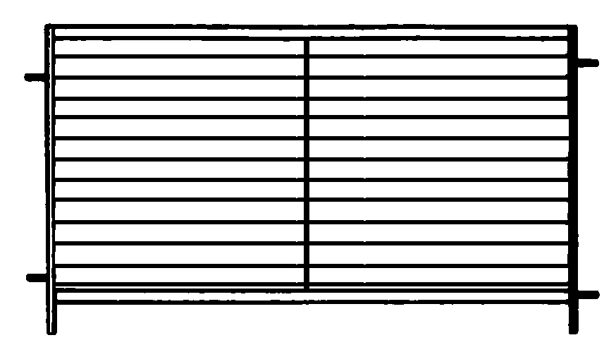 Horde blechverkleidet, Länge 1,37 m, Höhe 0,91 m