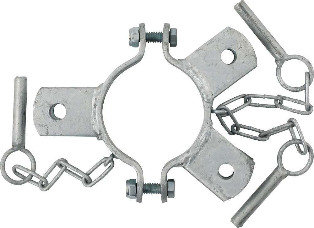 Schelle 102 mm, 3 Halter, mittig