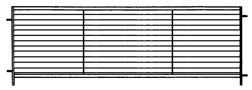 Horde blechverkleidet, Länge 2,75 m, Höhe 0,91 m