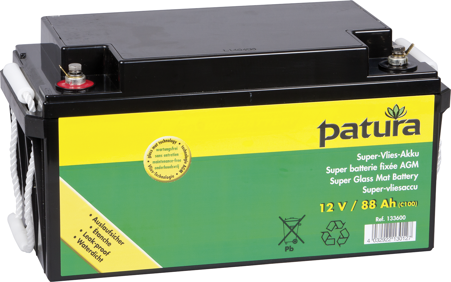 133600 Patua Super-Vlies-Akku 12 V, 88 Ah