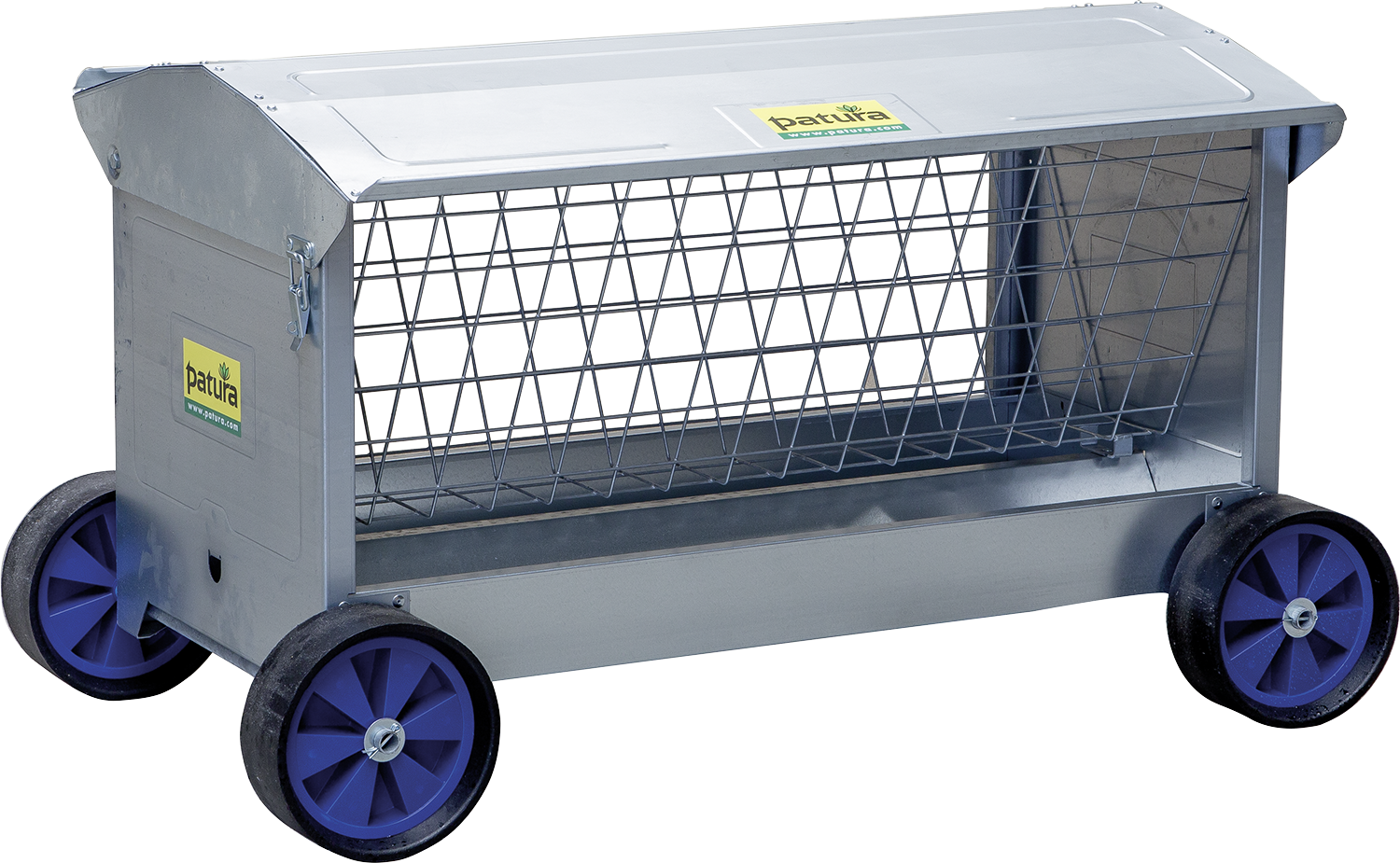 Heuraufe auf Rädern, Länge 1,25 m
