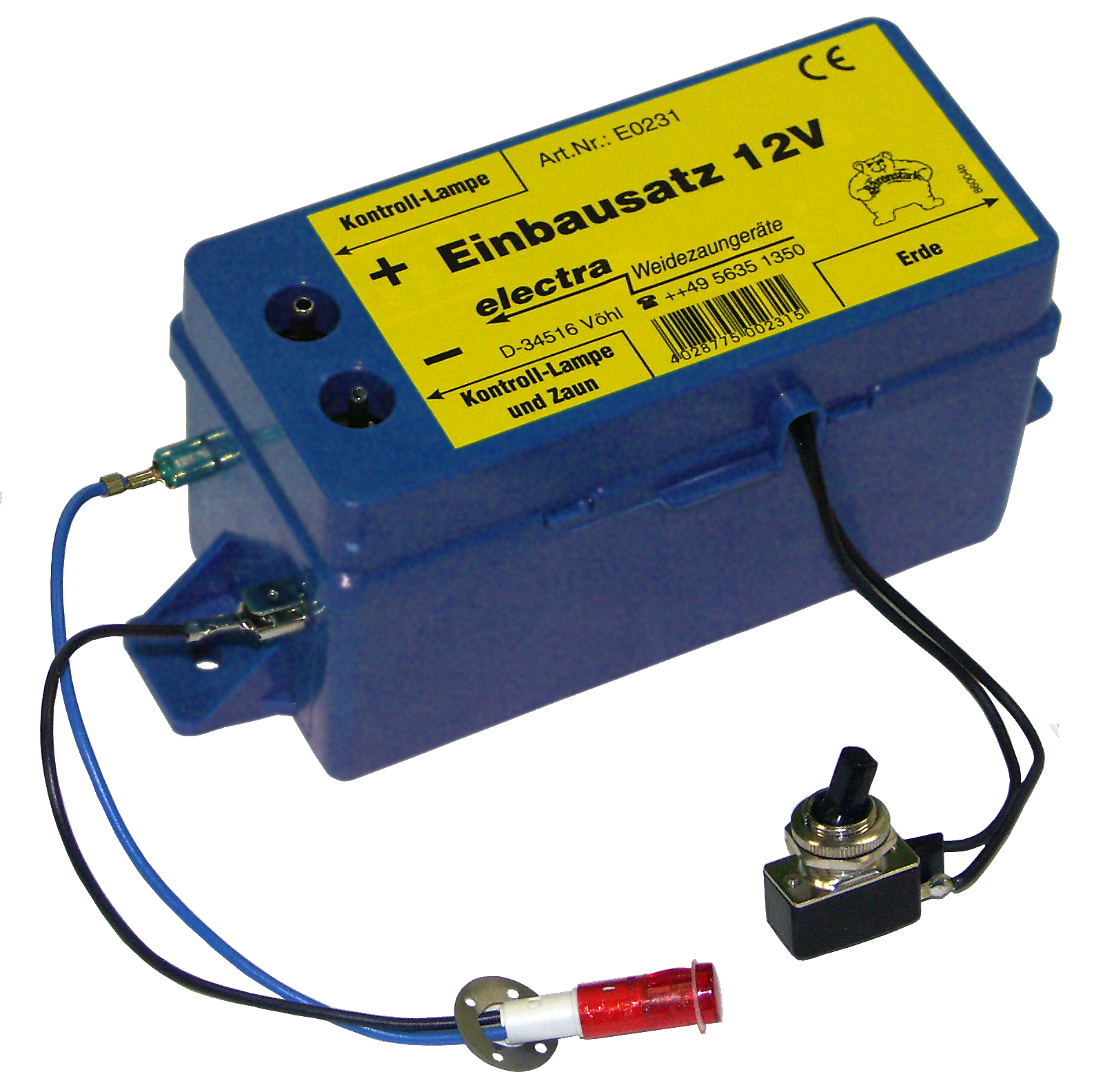 E0231 electra Reparatur-Einbausatz 12 V für Weidezaungeräte