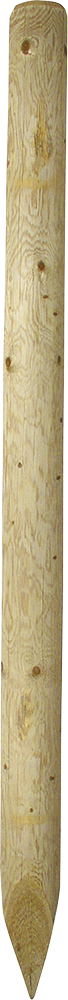 2,50 m Ø 10 cm Holzpfosten, imprägniert, gespitzt