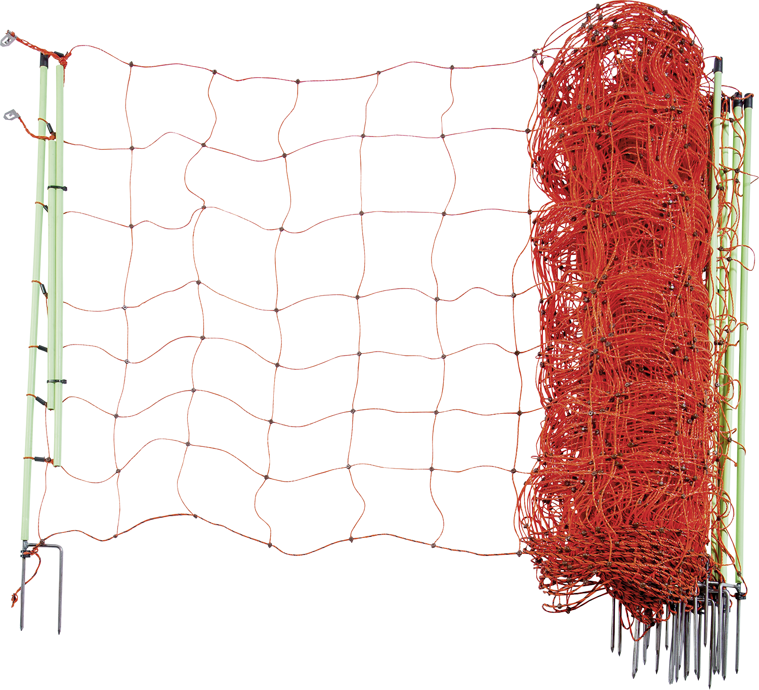 Elektrozaunnetz "plus/minus", Höhe 90 cm, mit Doppelspitze, 50 m