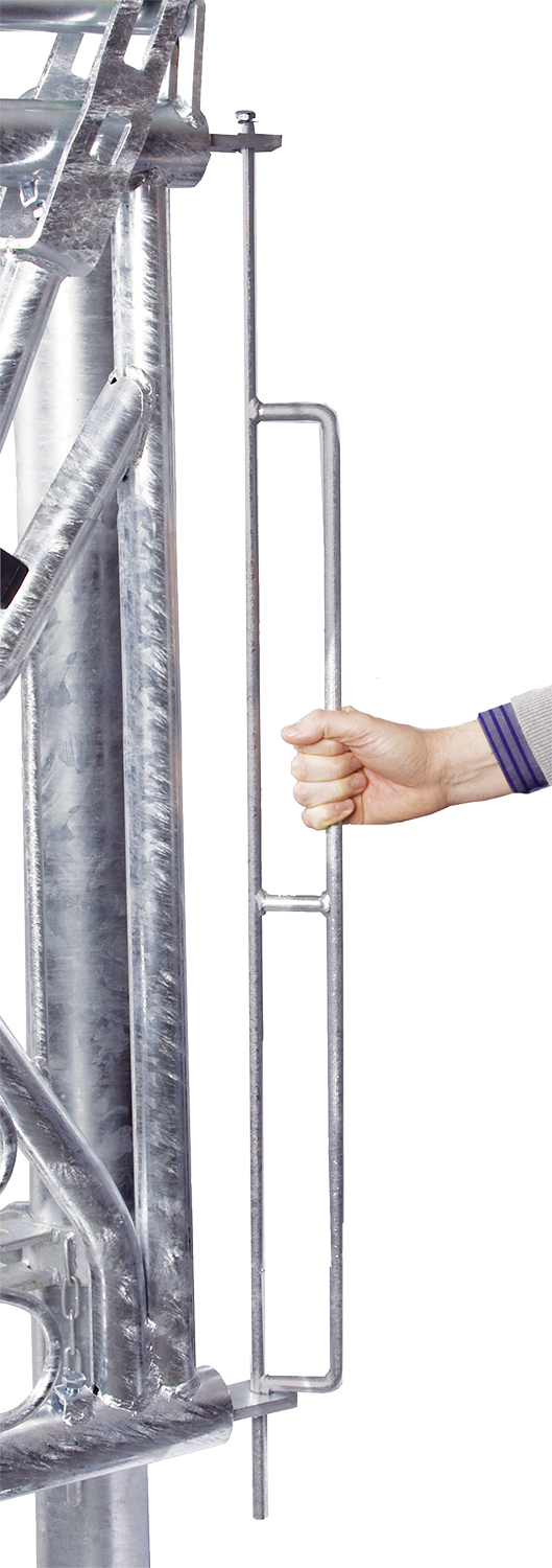 Ein-Hand-Verriegelung für Abtrennungen und Fressgitter
