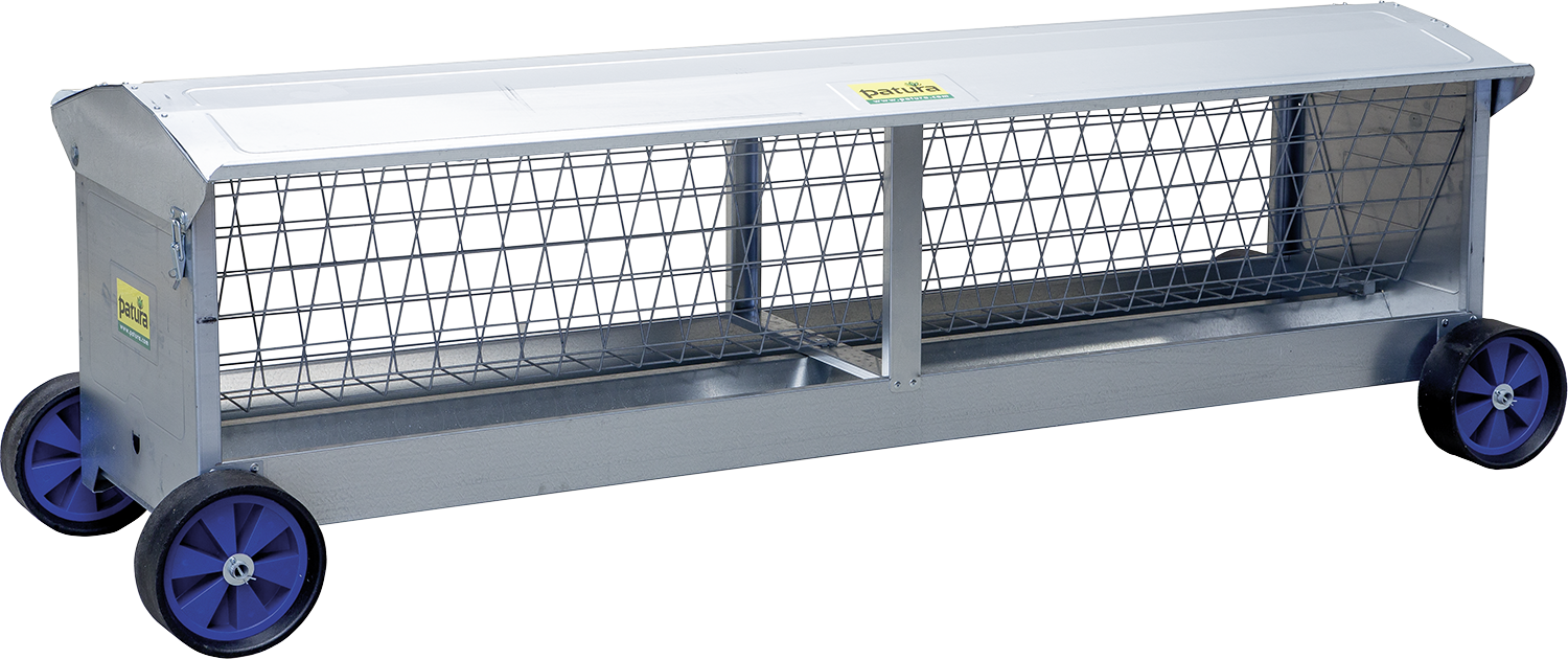 Heuraufe auf Rädern, Länge 2,44 m