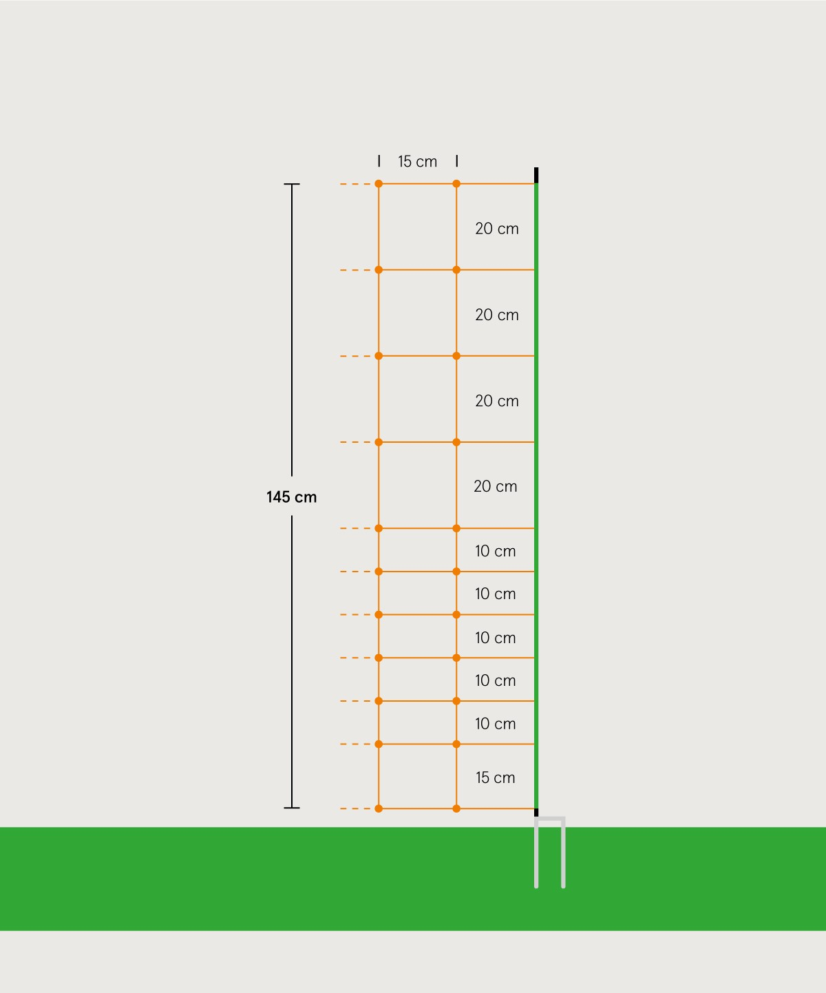 Euro-Netz, Euronetz, Höhe 145 cm