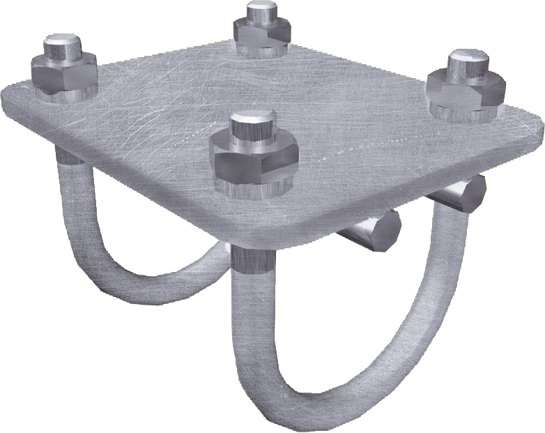 Halter für Nacken- und Nasengurt an Rohr 48,3 mm (1 1/2")