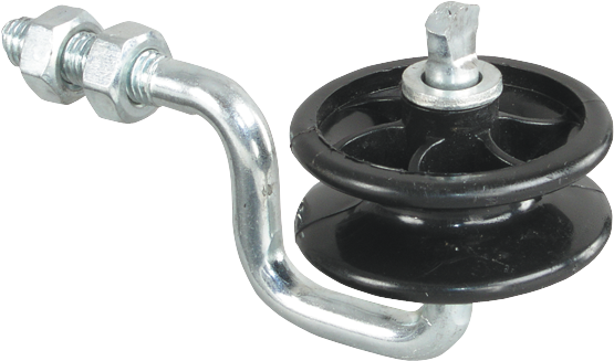 6 Stk. Eckrolle für Metallpfähle, mit metrischem Gewinde M8