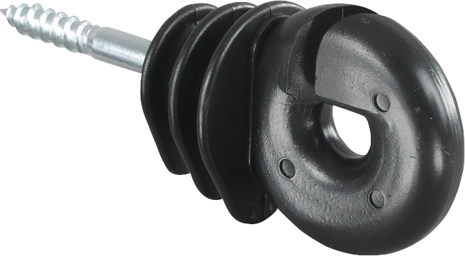 25 Stk. Qualitäts-Ringisolator, mit Holzgewinde, 6 mm Schaft