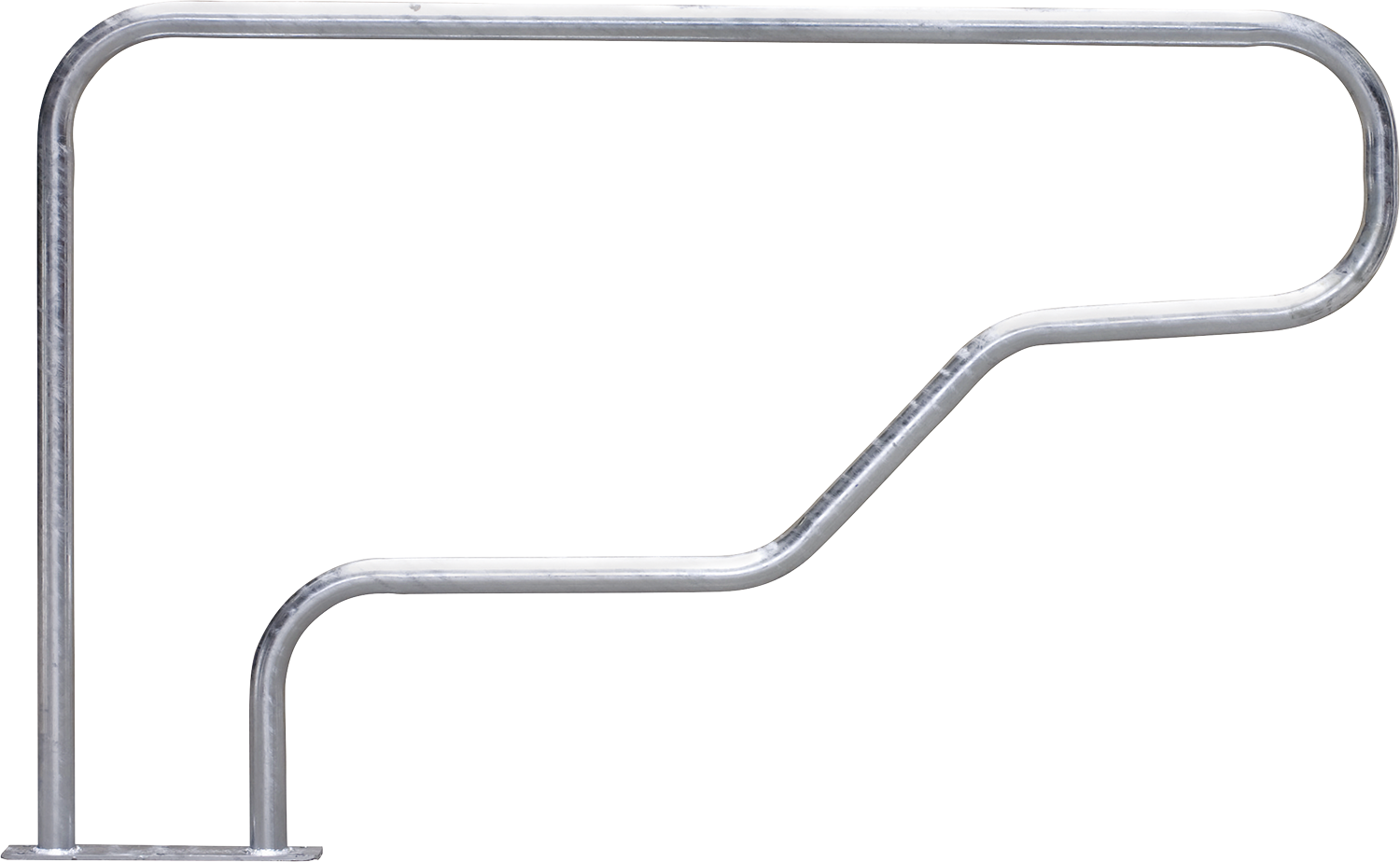 Liegeboxenbügel Classic, d=60,3 mm mit Bodenplatte, L=2,05 m, H=1,25 m