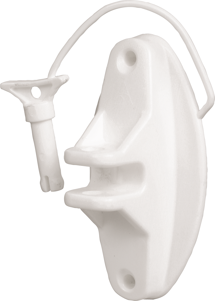 25 Stk. Festzaun-Isolator mit Stift, weiss, für Seil und HippoWire