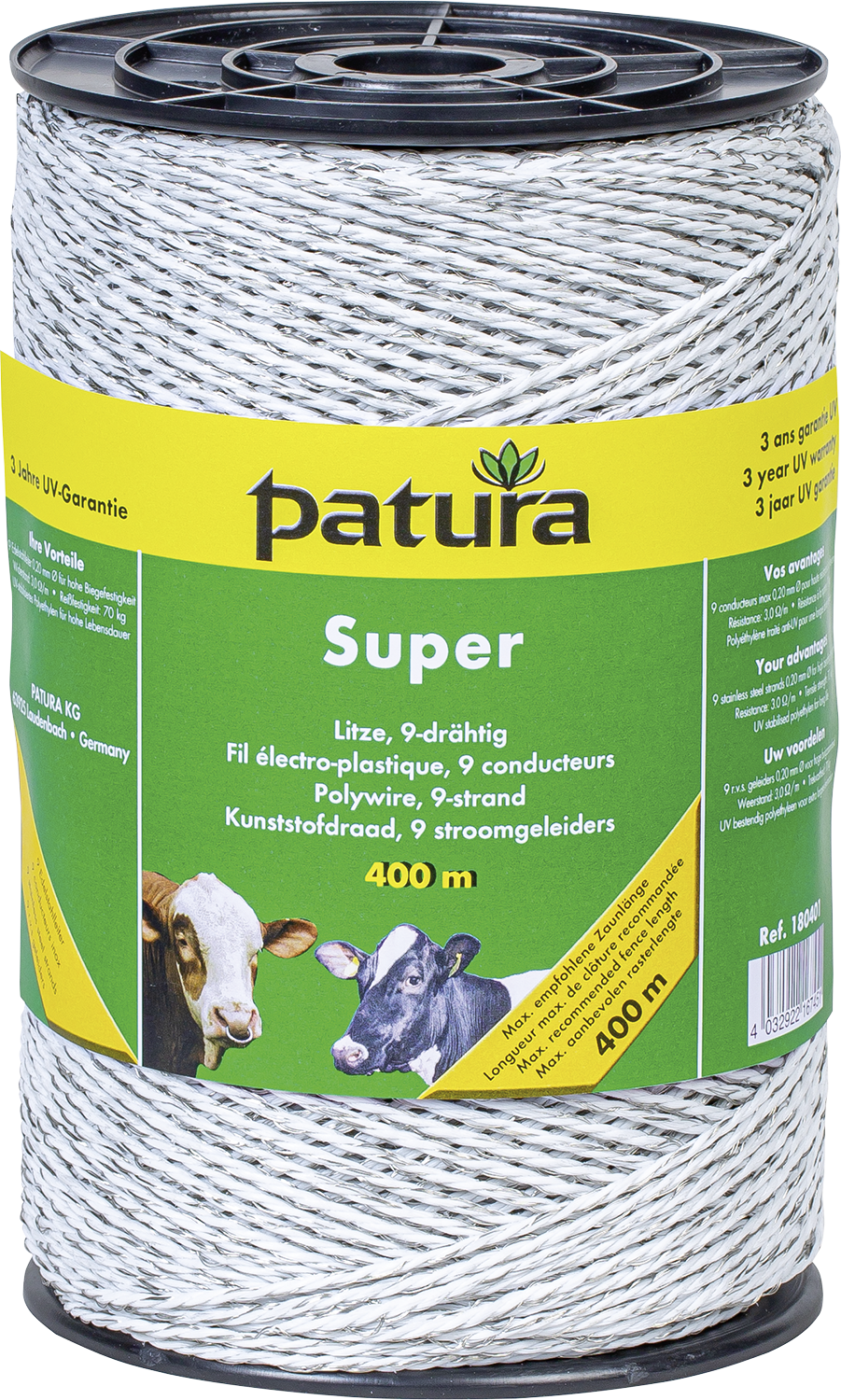 400 m Super Litze, 3,0 Ohm/m, 9 Niro 0,20 mm, weiss