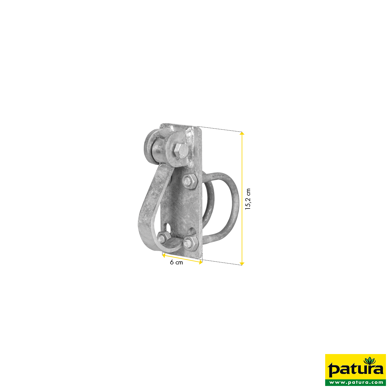 304140 Patura Haltebügel für Tore an Rohr 60 mm, Maße