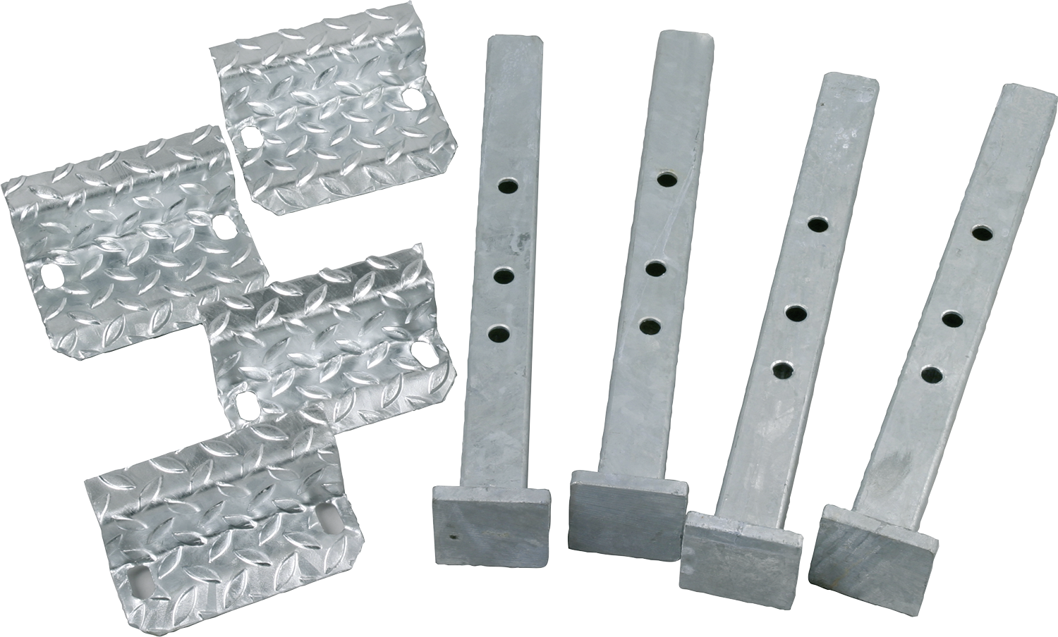 Abstellfüße, inkl. Montageplatten für Wiegebalken