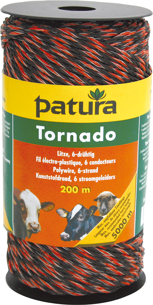 200 m Tornado Litze, 0,23 Ohm/m, 5xEdelstahl-, 1xKupferleiter, braun-orange