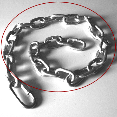 Ersatzkette für Panels, Länge 52 cm, ohne Schraubglied, verzinkt