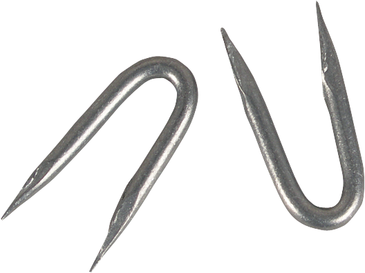 1 kg Schlaufen (Krampen), verzinkt, 3,8x38 mm,1 kg=ca. 155 Stück