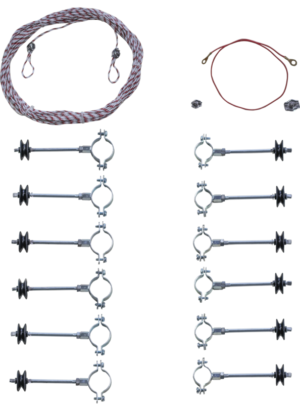 166303 Abstands-Isolator-Torset Herdenschutz, Lieferumfang