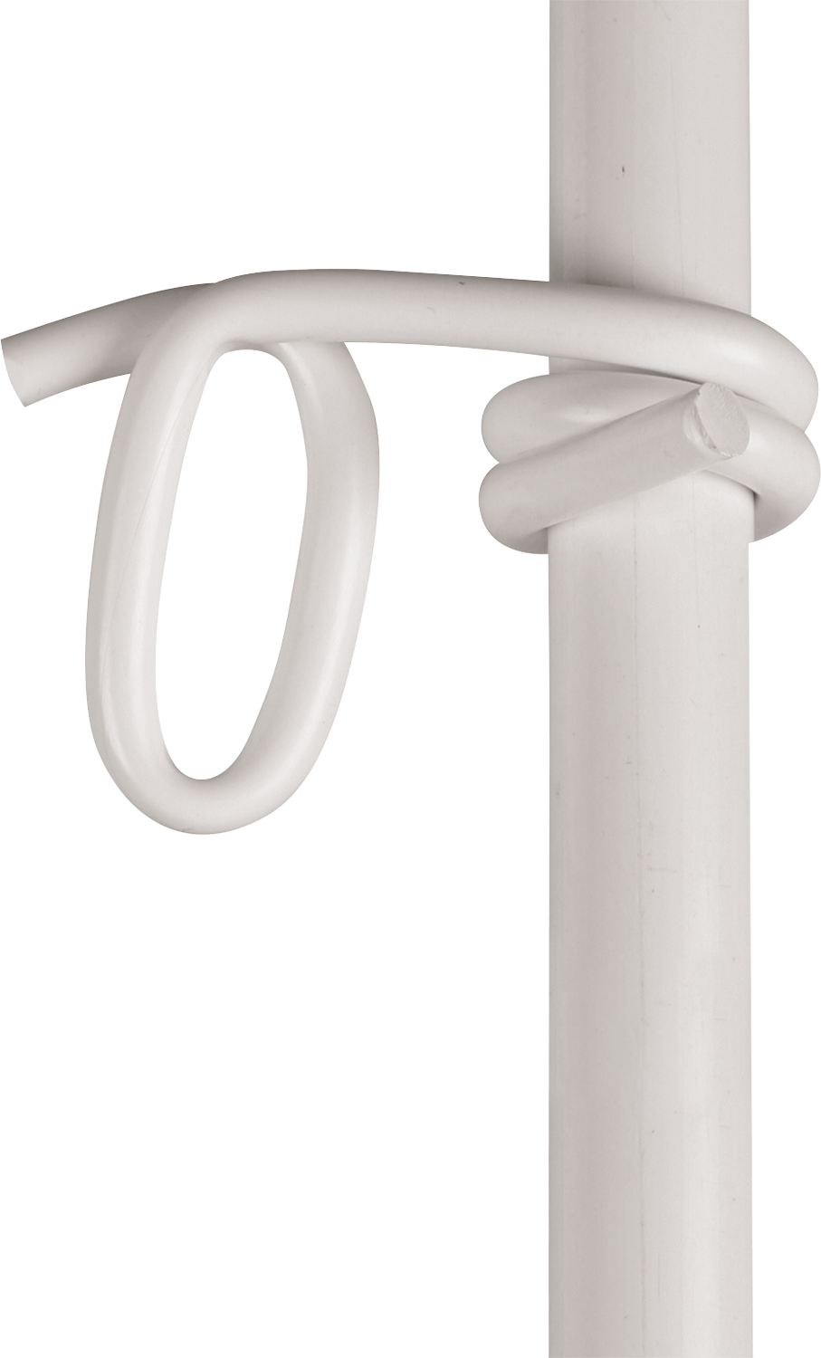 25 Stk. Kunststofföse weiß, für Pfähle 19 Ø, für Bänder